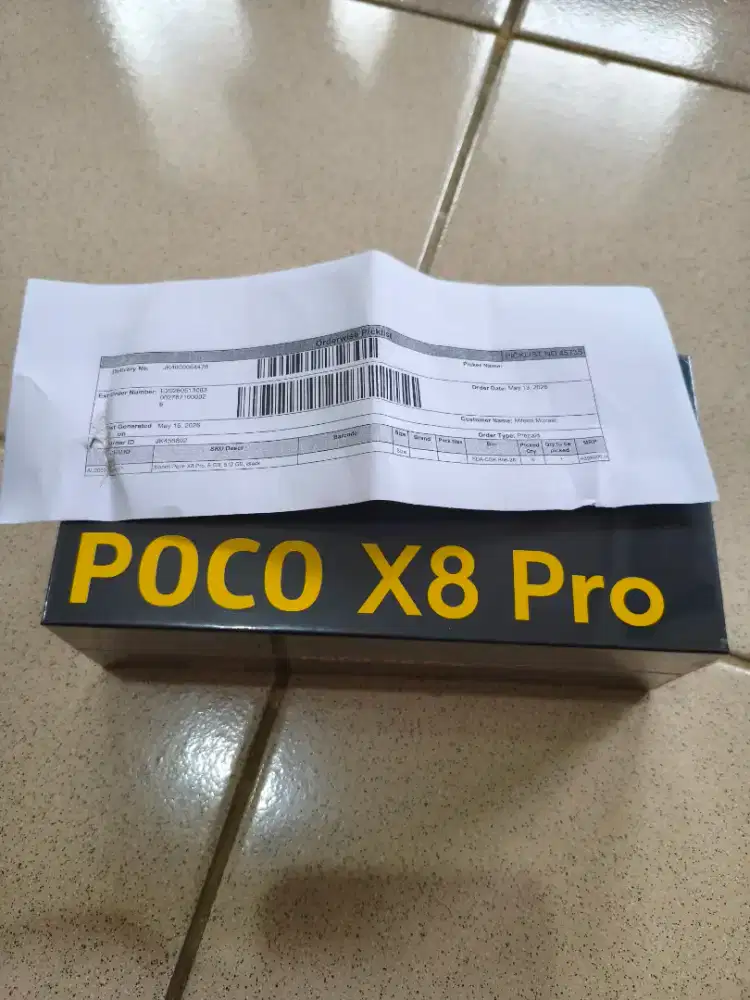 Poco x8 pro 8/512 Segel warna hitam
