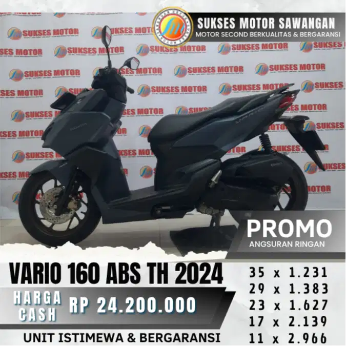 HONDA VARIO 160 ABS TH 2024 MULUS ISTIMEWA BISA CASH KREDIT BERGARANSI