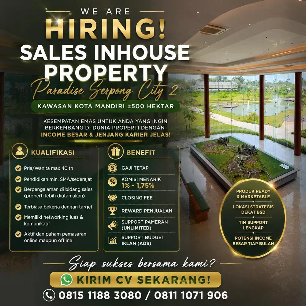 Open recruitment Sales Inhouse