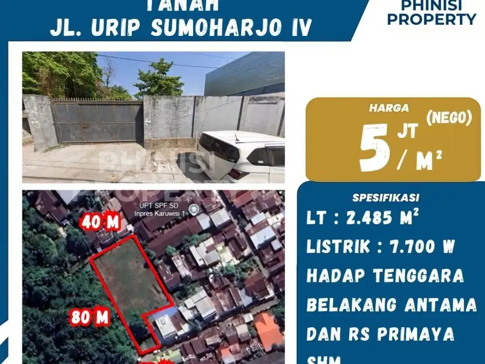 Tanah Jl. Urip Sumoharjo IV