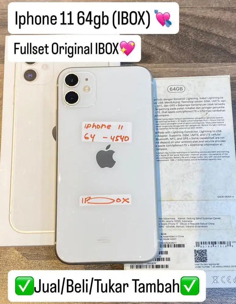 Iphone 11 64 Gb White Resmi ibox fullset original