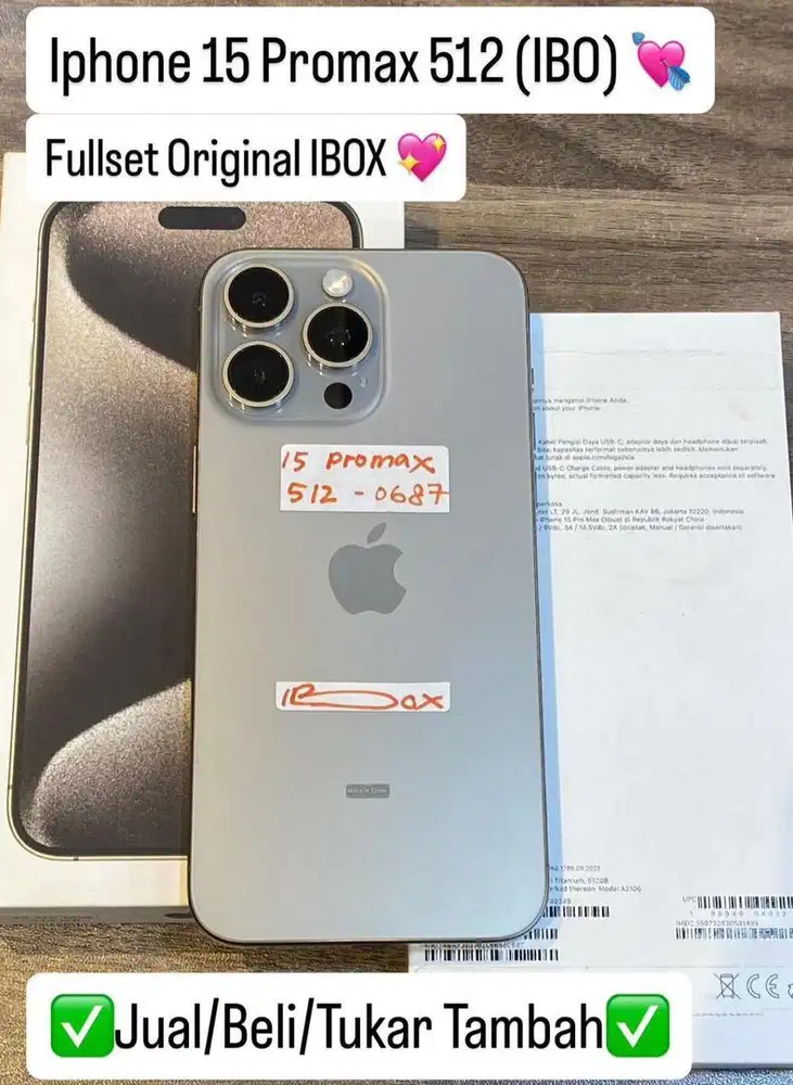 Iphone 15 Promax 512 Gb Natural Titanium Ibox