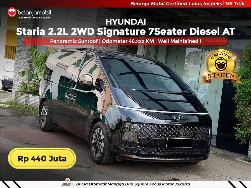 [ GARANSI 5TH ] Hyundai Staria 2.2L 2WD Signature 7 Seater 2021/2022
