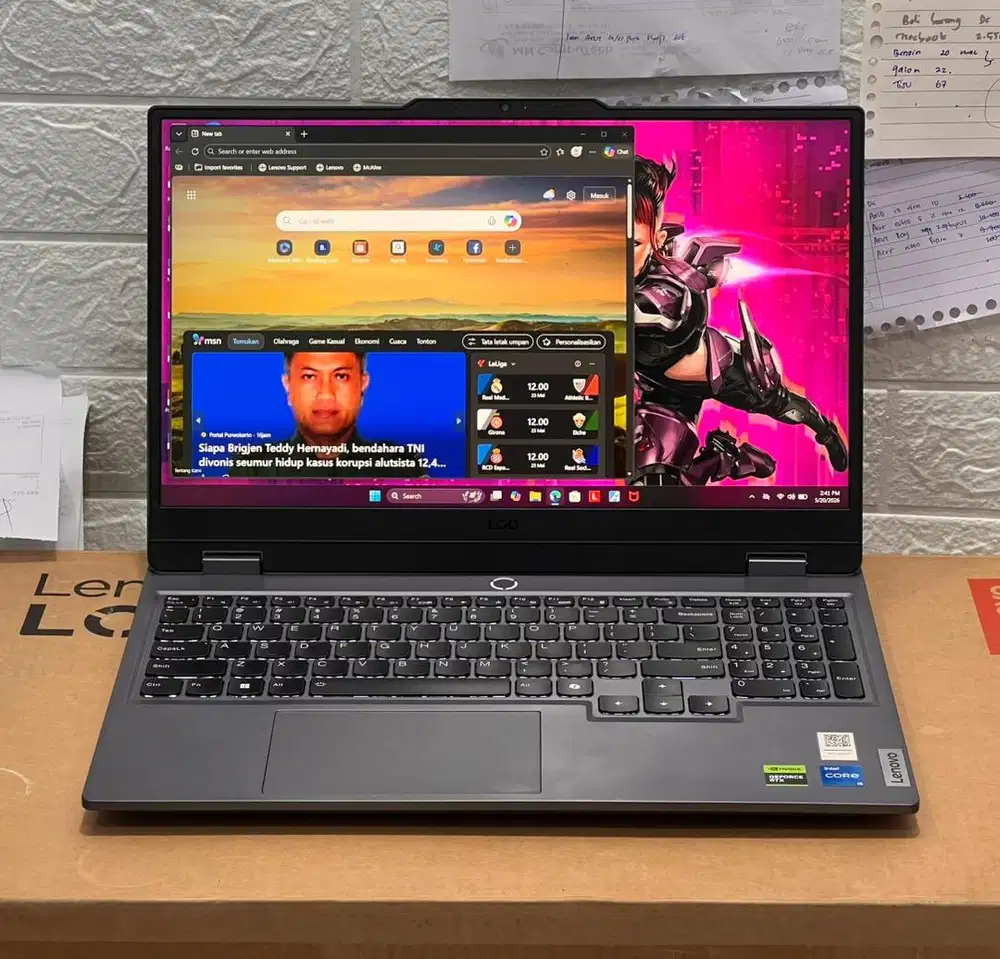 Laptop Lenovo LOQ 15AX9 RTX3050 Intel core i5 gen 12 Ram 12gb SSd512