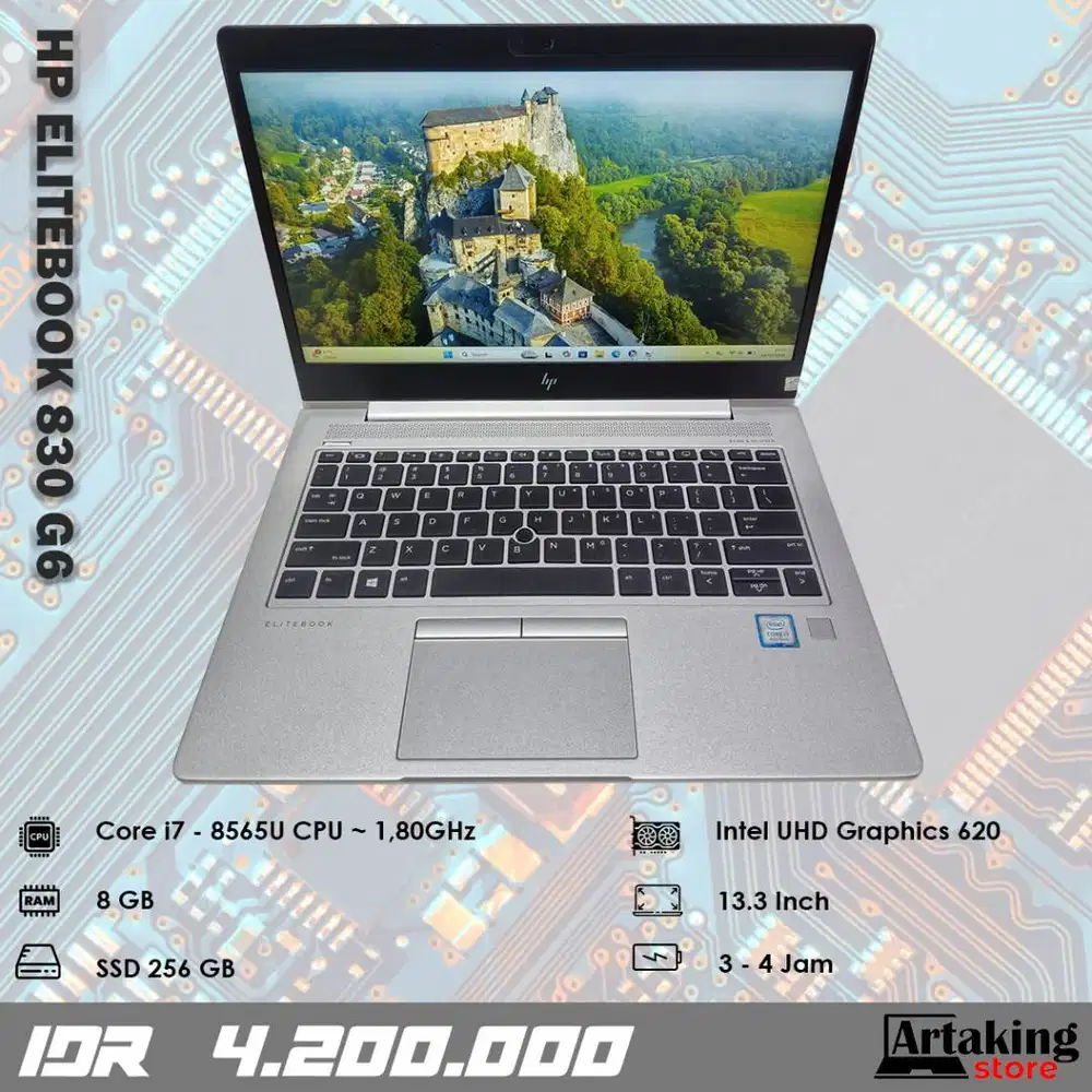 Hp Elitebook 830 G6 - Core i7 - Gen 8 th - Ram 8 GB - SSD 256 GB