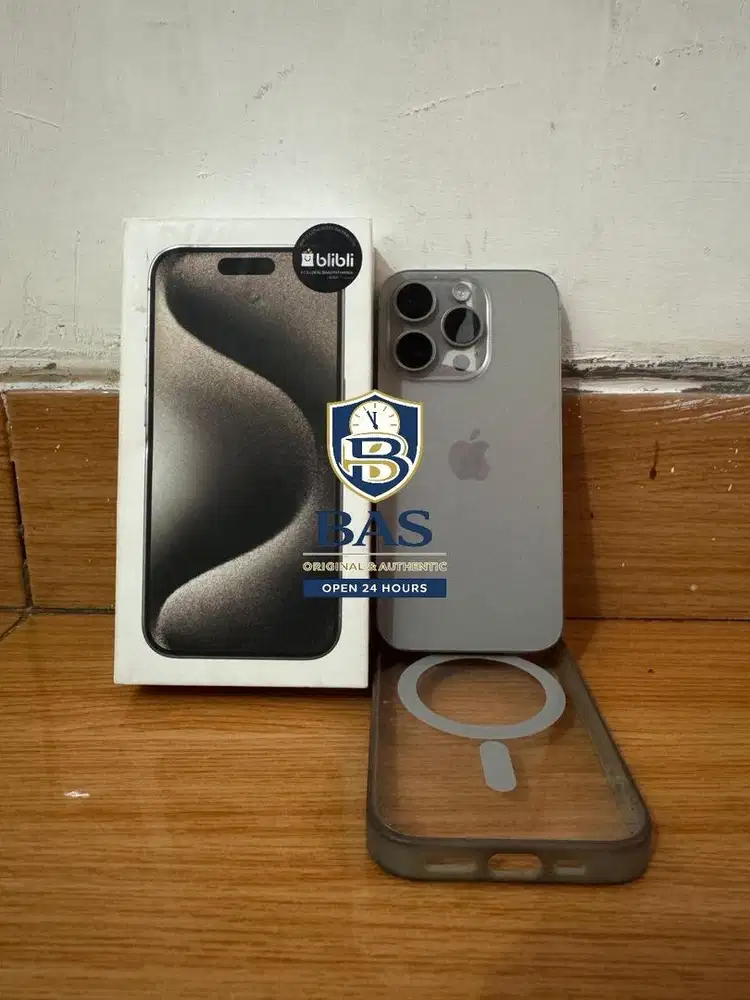 iPhone 15 Pro 128GB Natural Titanium Resmi Blibli Mulus Milik Pribadi