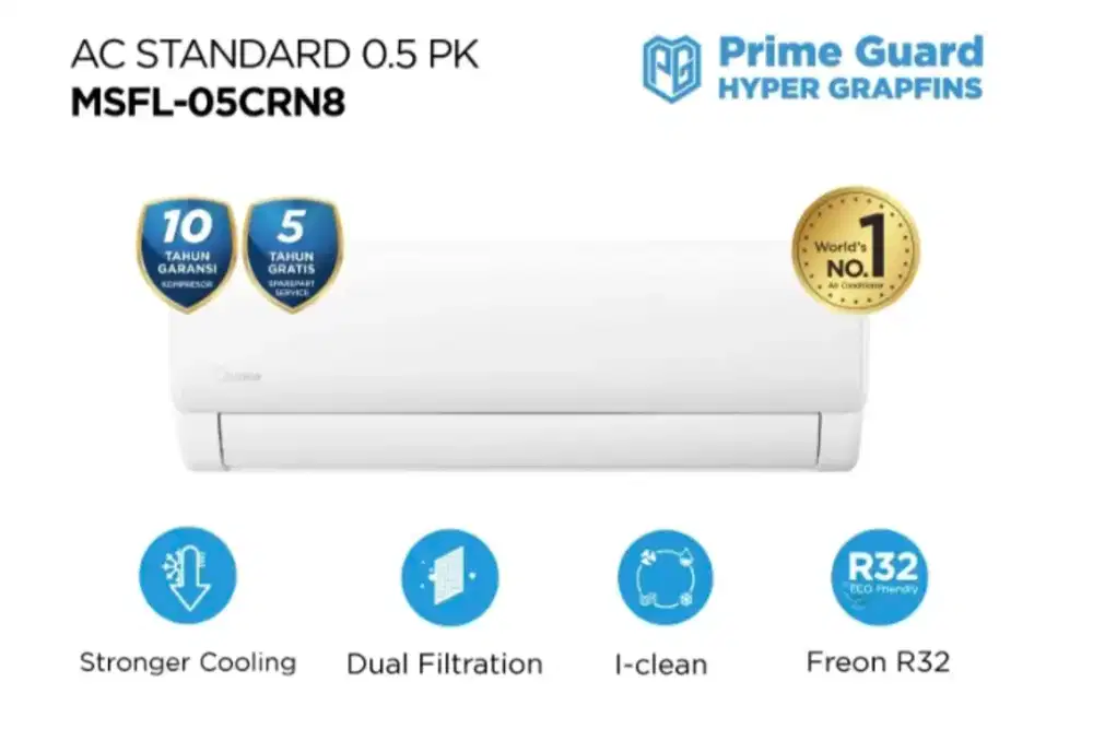 AC MIDEA 1/2 PK MURAH
