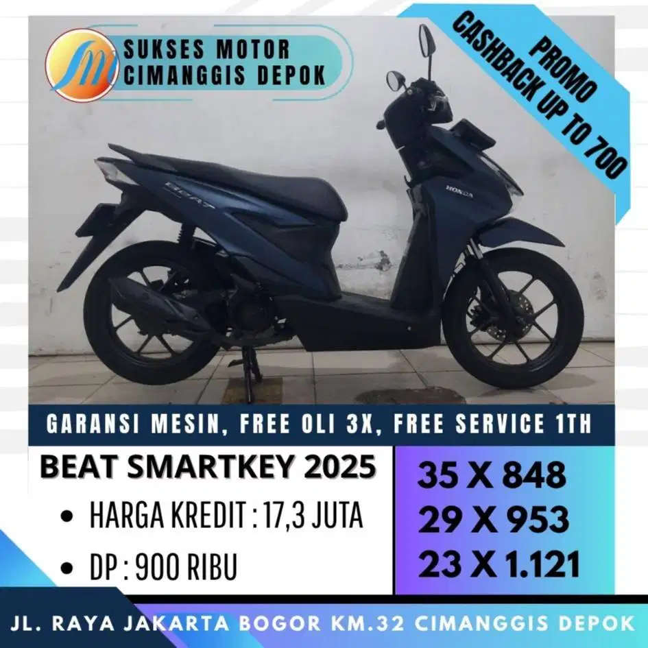 BEAT DELUXE KEYLESS 2025 KREDIT DP 900 CICILAN RINGAN [SUKSES MOTOR]