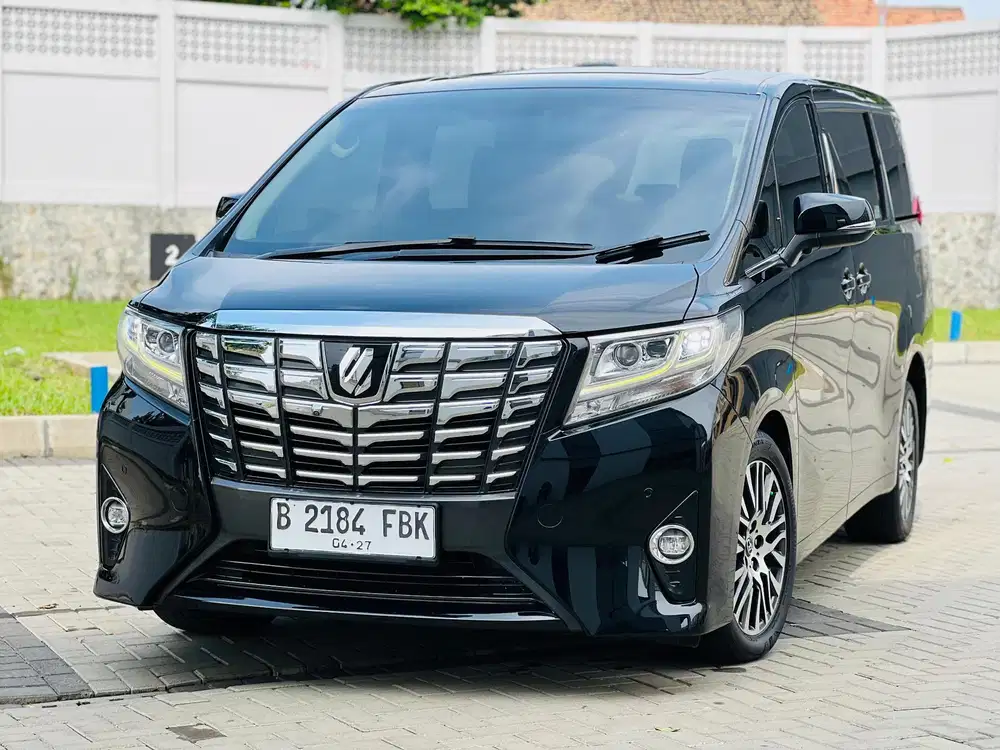 TOYOTA ALPHARD 2.5 G ATPM AT BENSIN 2017 KM RECORD HITAM 2018