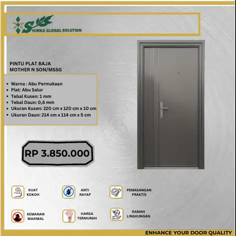 Pintu Plat Baja Mother N SON - Aman & Kokoh
