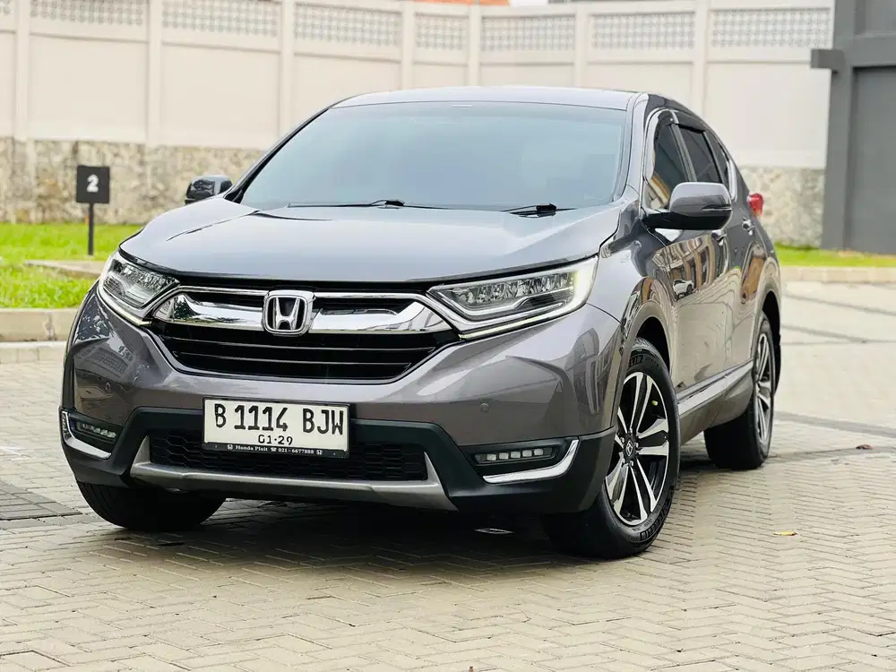 HONDA CR-V 1.5 TURBO PRESTIGE ABU-ABU BENSIN MATIC 2019 NIK 2018