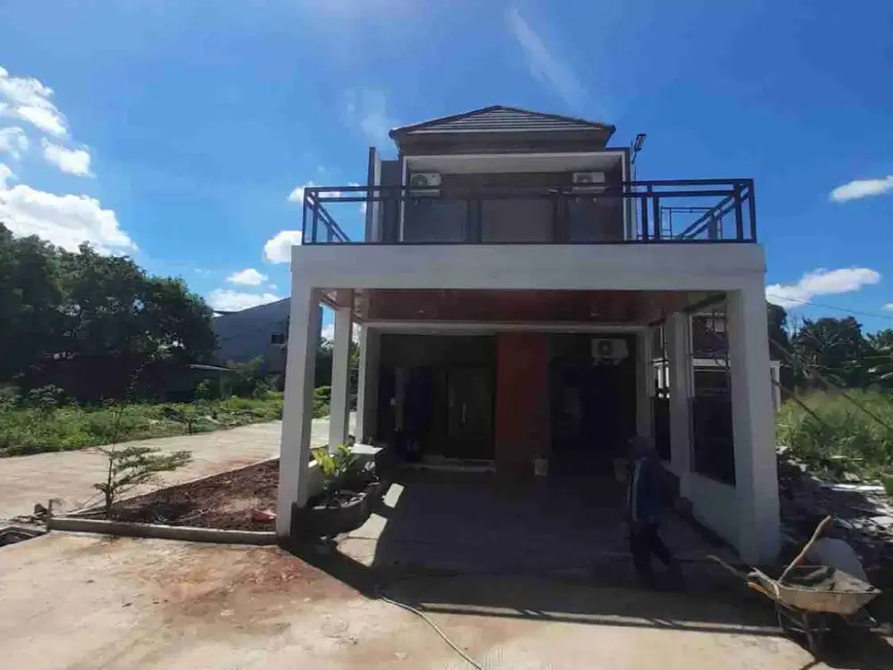 Rumah cluster mewah pinggir jalan raya utama jatiwarna dekat tol JORR jatiwarna Ron jalan lebar