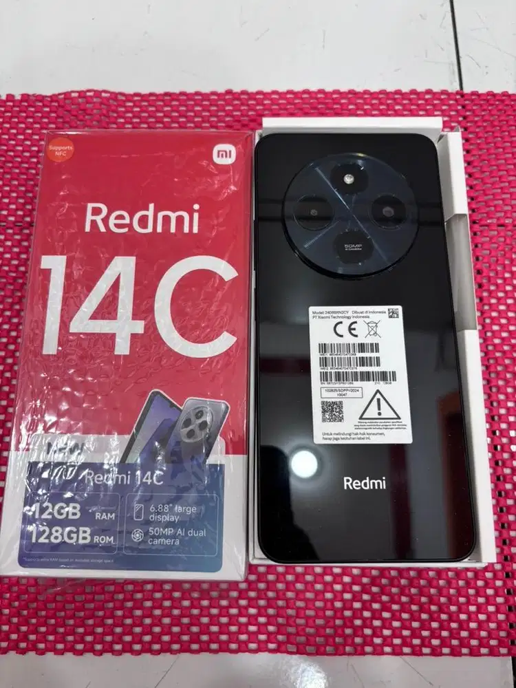 Hp bekas redmi 14c 6/128 kondisi normal full set ori blm prnh service