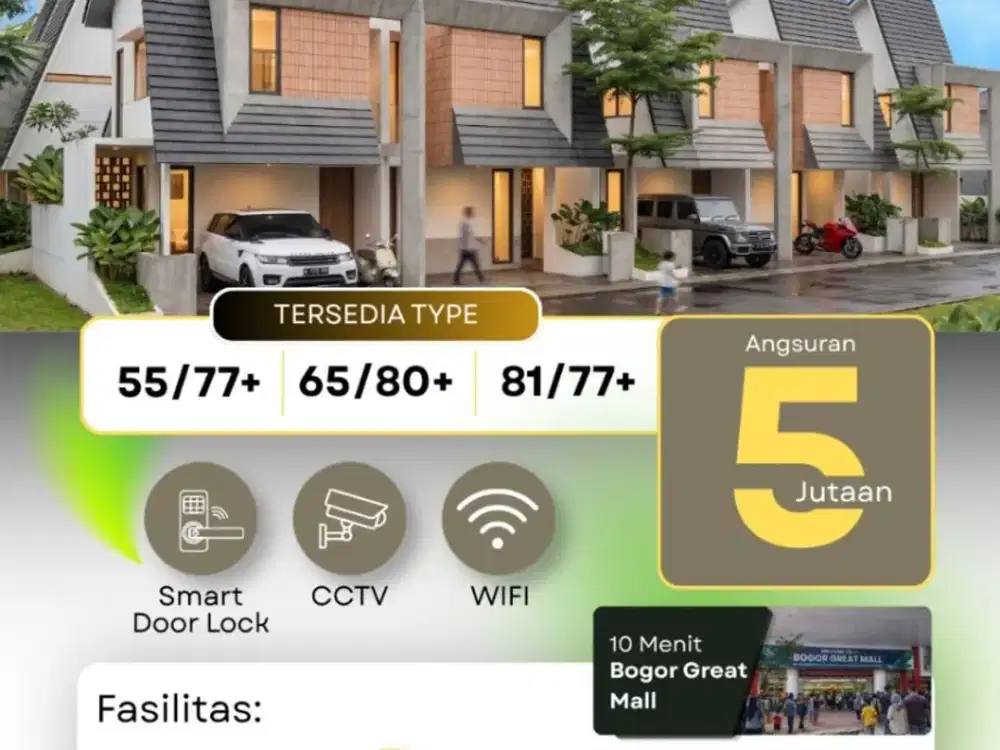 Townhouse Modern cocok untuk keluarga muda di Bogor