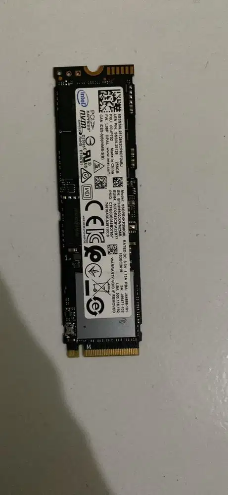 SSD NVME PCIE 256GB INTEL TES DI TEMPAT