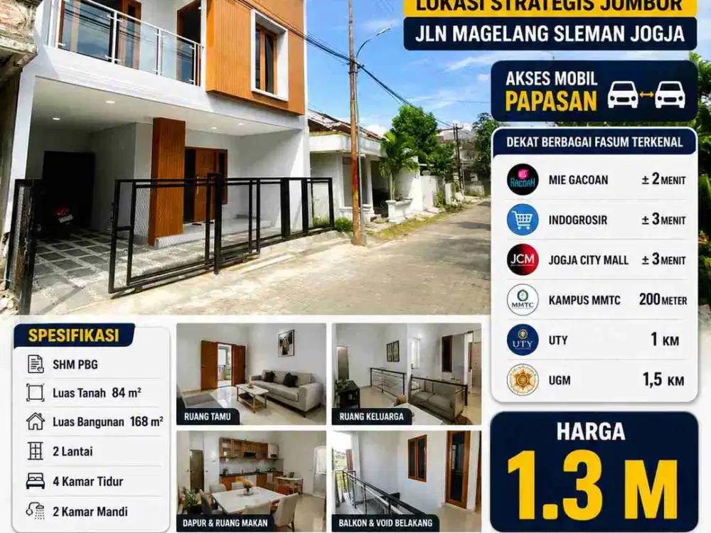 Rumah 2 Lantai Siap Huni Jombor Sleman Dekat UGM & JCM
