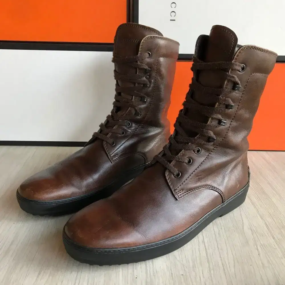 Tods Winter Gammino boots sepatu bot kulit second original 43