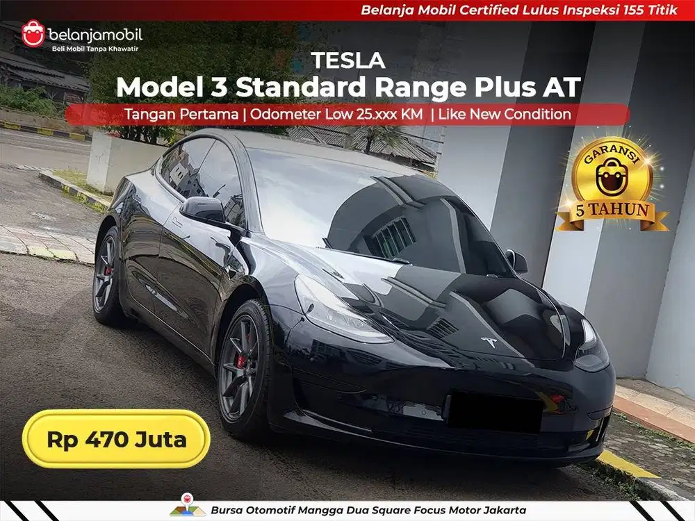 [ LOW KM 25RB ] Tesla Model 3 Standard Range Plus AT 2021/2022