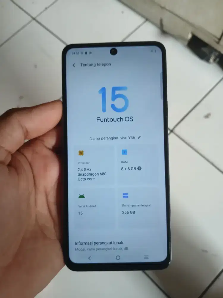 Vivo y36 ram8/256gb