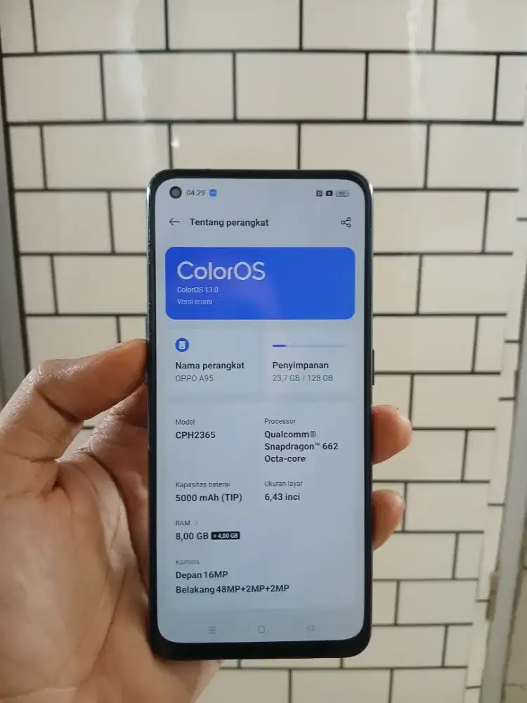 Oppo a95 ram8/128gb