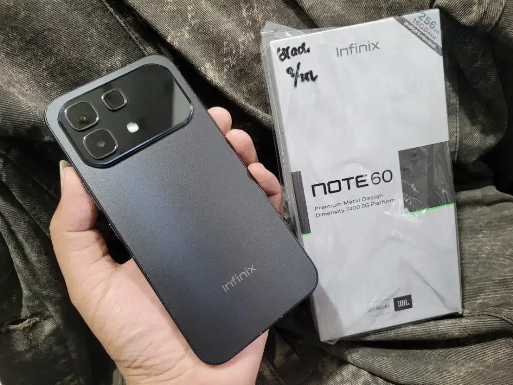 Infinix Note 60 5G ram 8/256gb 1minggu pake like new fullset original