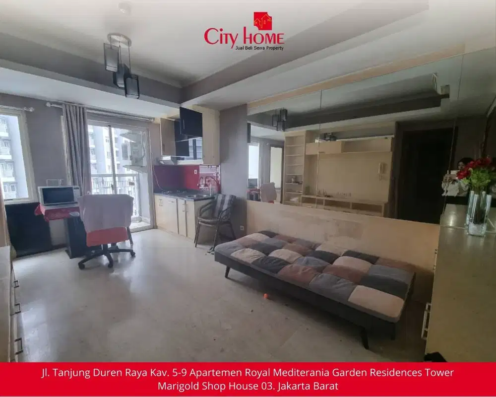 Jual Apartemen Semi Furnished Royal Mediterania Garden Residences