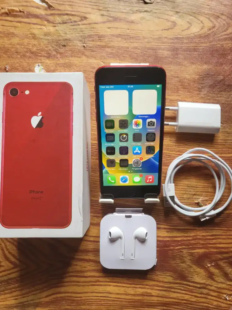 Iphone 8 64gb red inter fullset normal all operator