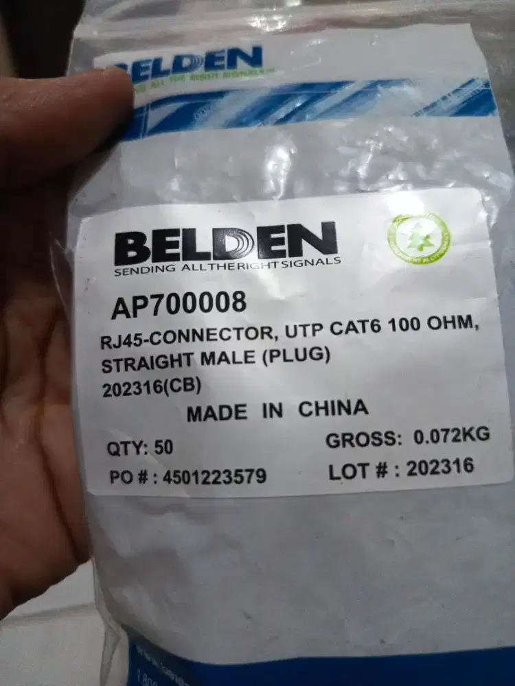 RJ45-CONNECTOR CAT 6, 50PCS