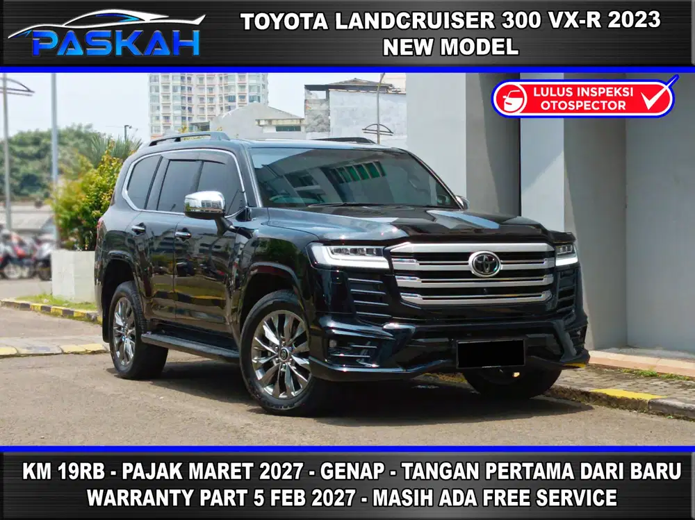 PAJAK=maret 2027 Bunga=4% LAND CRUISER VXR 2023 LC300 VXR 2023 Km=19rb