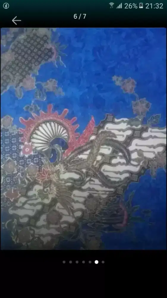 Kain batik sutra tulis tinta emas