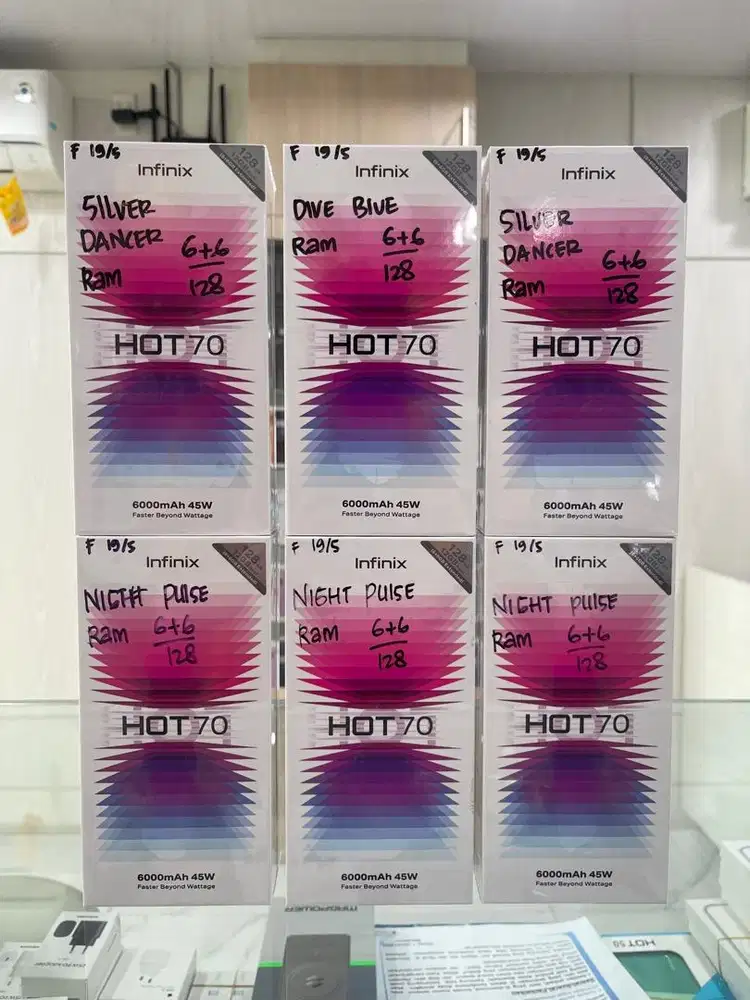 Baru ...Infinix Hot 70 Ram 6/128 (Warna : Night Pulse,Silver,Blue)