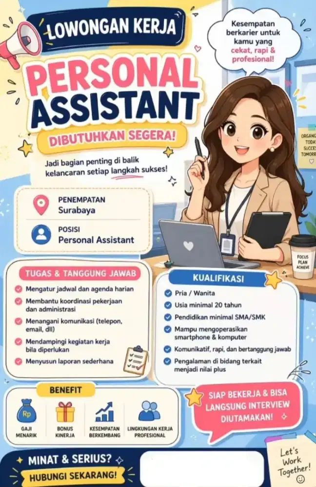Lowongan kerja personal assistance