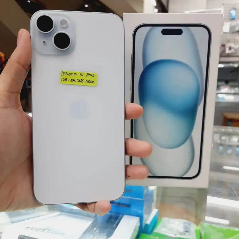 Iphone 15+ 128GB blue grs resmi BH 100%