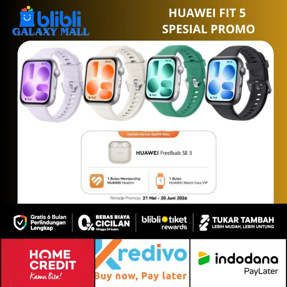 Huawei Fit 5 Bergaransi Resmi Spesial Promo Hingga 1 Juta