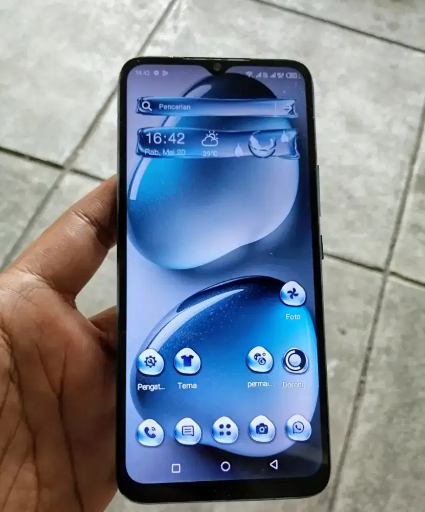 Jual infinix hot 20i.Ram 4+3/64, kelengkapan hp plus charger