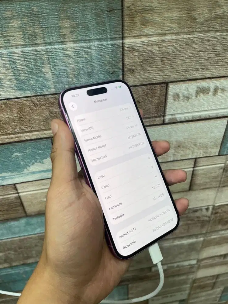 iphone 16 128gb ibox pink second