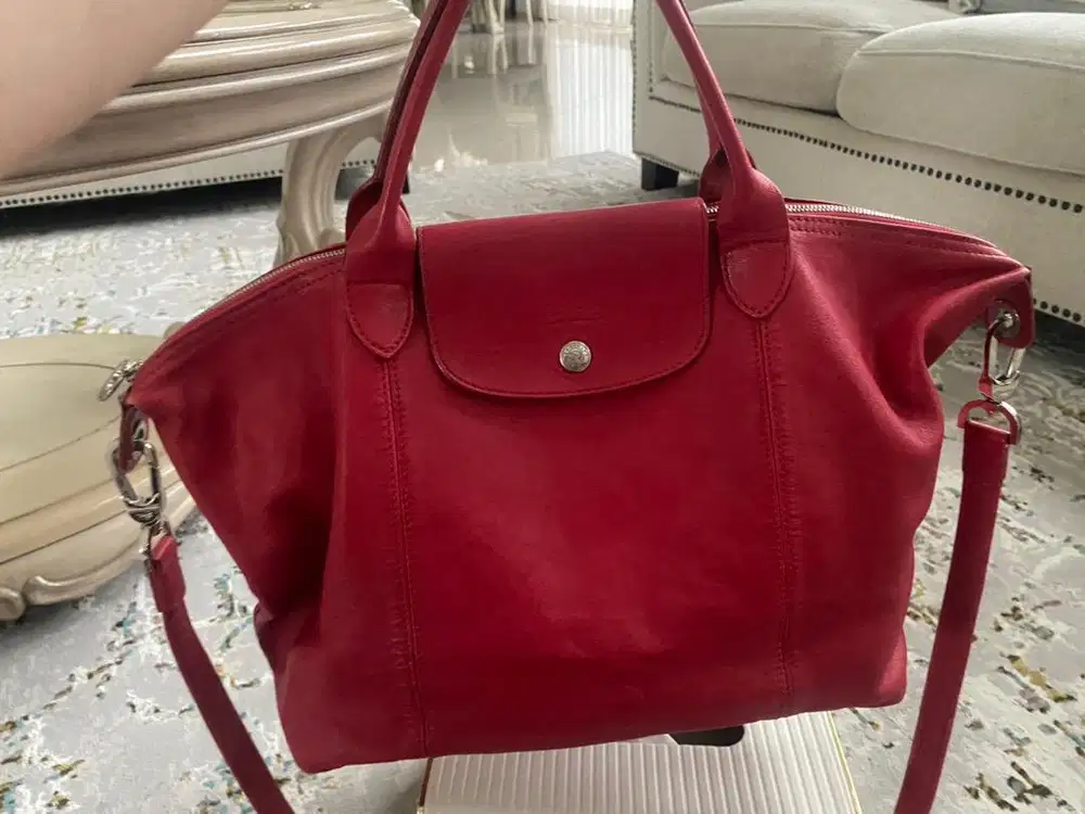Longchamp le pilage cuir medium original