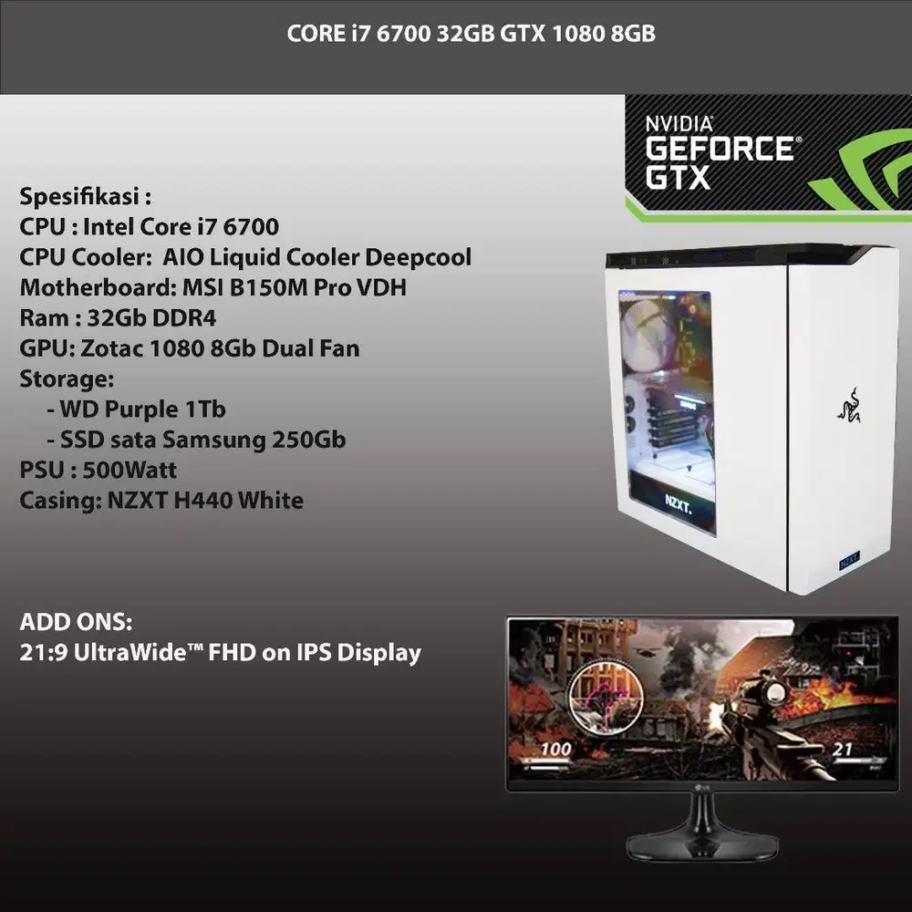 PC Rakitan MSI 2016 Skylake GTX 1080