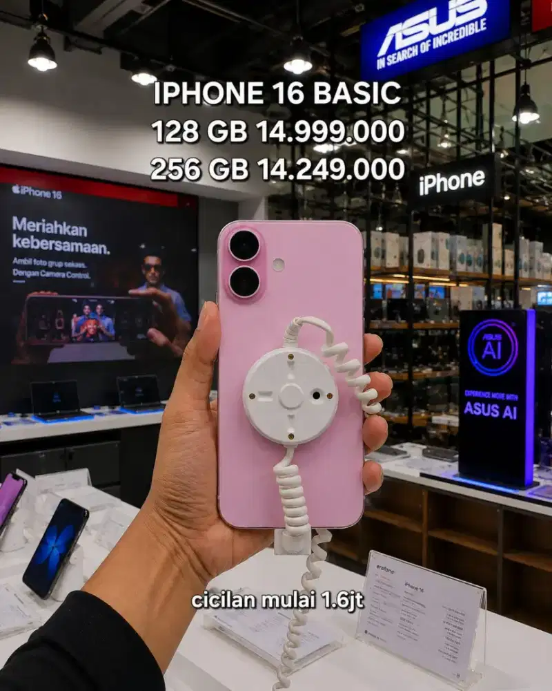 PROMO IPHONE 16 BASIC PINK 128GB TRIPLE ZERO HOME KREDIT
