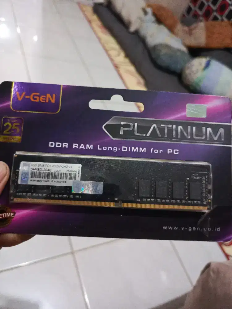 RAM V-GEN 8GB DDR 4-2666V, 2666MHz