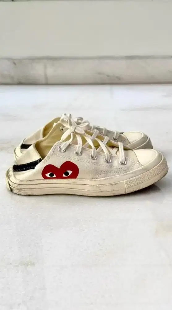 [PRELOVED] CDG converse 70chuck x cdg size 36.5 / 23cm