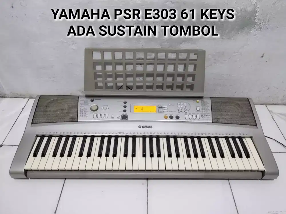Keyboard piano Yamaha PSR E303 tuts hidup semua cod kranji