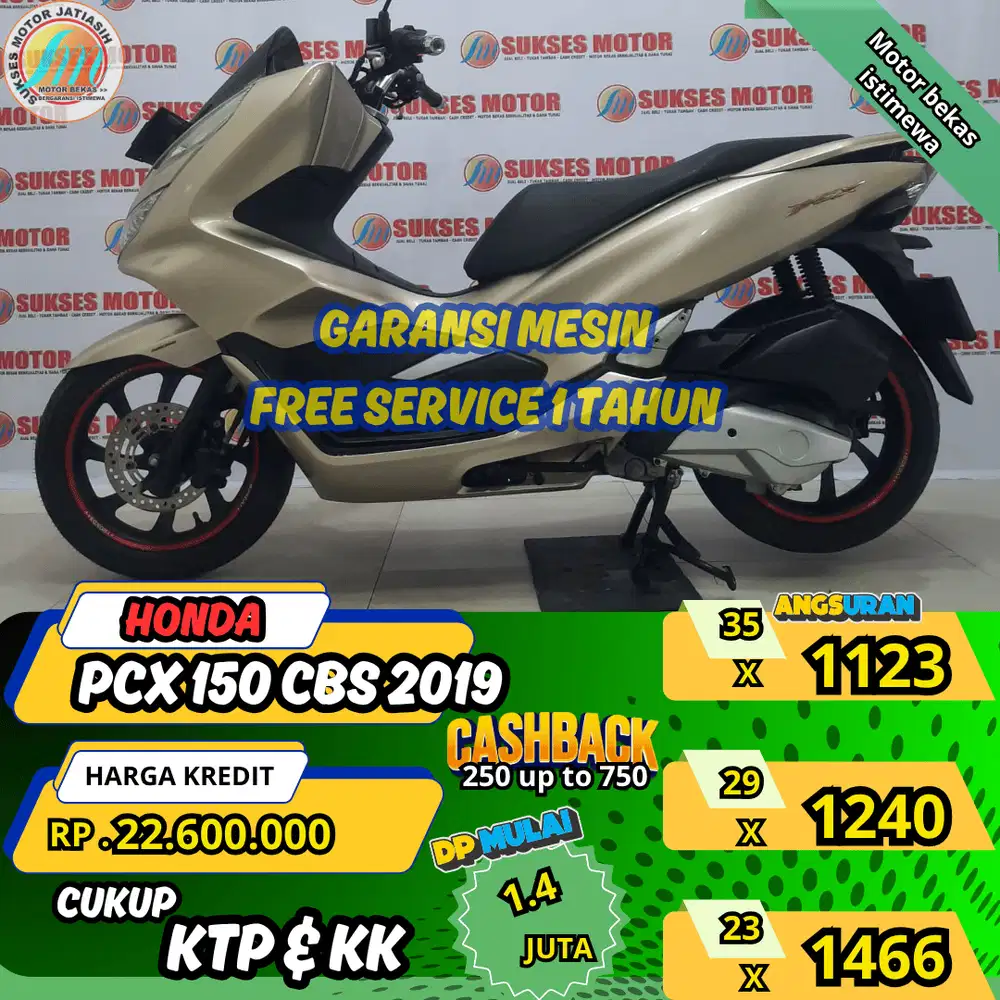 HONDA PCX 150 CBS 2019 DP&ANGSURAN TERMURAHSYRT KTP&KK(SUKSESMOTOR)