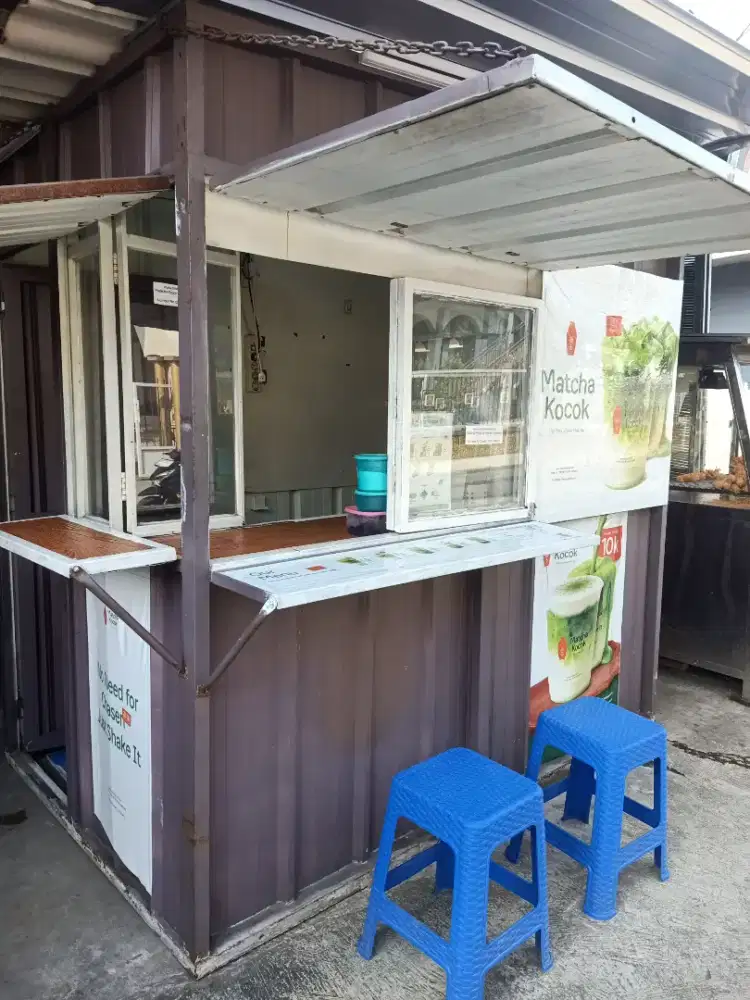 Booth kontener bahan dari besi hollow