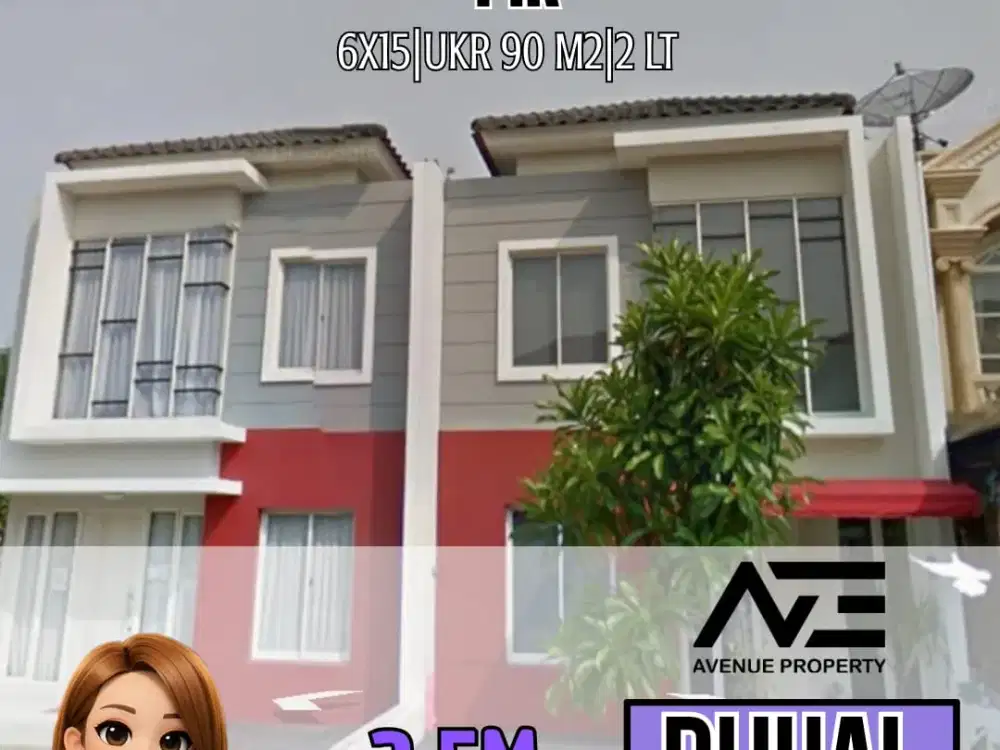 MURAH RUMAH LAYAR PERMAI - PANTAI INDAH KAPUK UKR 6X15 MTR 2 LANTAI DEKAT RUMAH SAKIT PIK