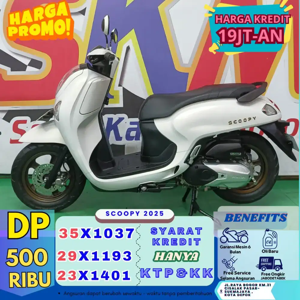 DP murah 500rb Honda Scoopy th 2025 cash/credit