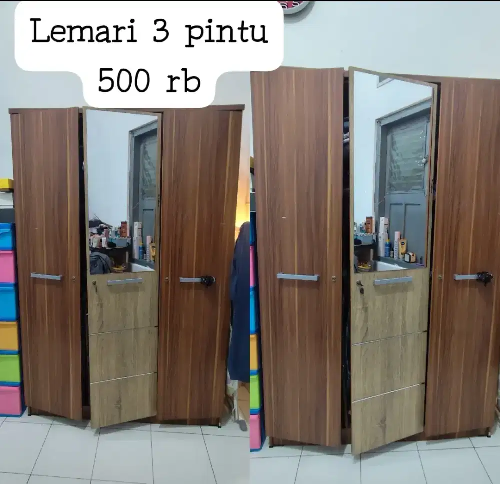 Lemari 3 Pintu + Cermin