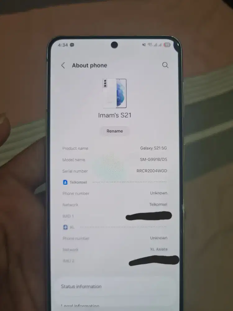 Dijual Samsung S21 5G Ram 8/256 White Sein
