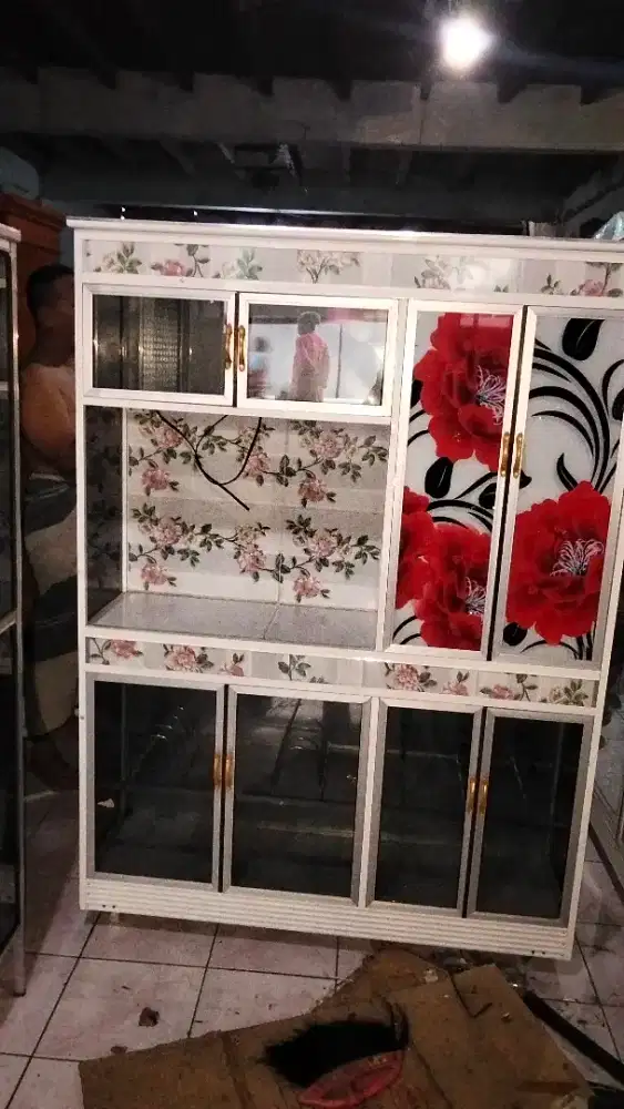 Rak piring alumunium pintu 8