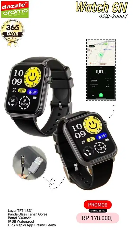 Smartwatch Oraimo Watch 6N OSW-8000N